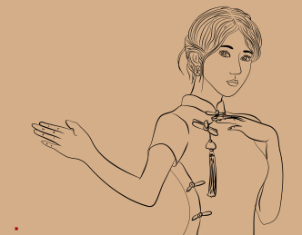 中国风穿旗袍的女子