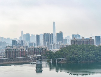 深圳福田区梅林水库城市建筑