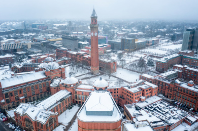 英国英格兰伯明翰大学雪景