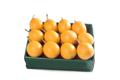 白底上的热情果