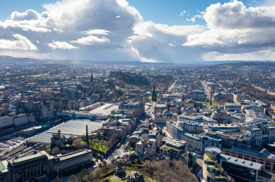 英国苏格兰爱丁堡晴天天际线