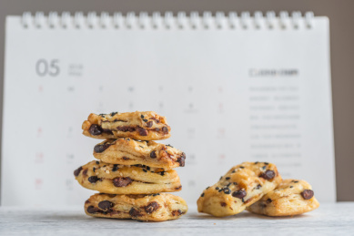 手工制作的蔓越莓起酥饼干