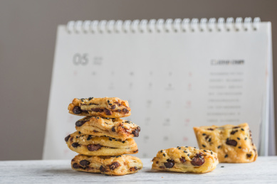 手工制作的蔓越莓起酥饼干