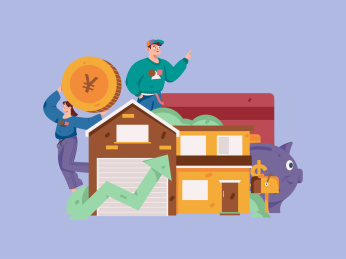 住房贷款扁平矢量概念运营插画
