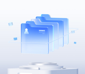 科技蓝白档案文件夹智能科技感3D图标配图