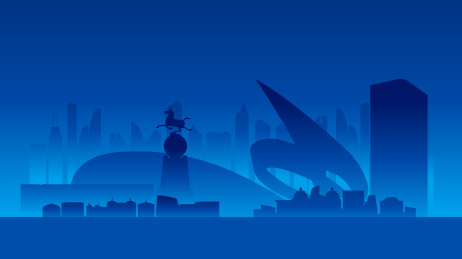 德州城市赛博朋克插画