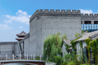 天津市滨海新区北塘古镇城堡园林建筑