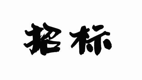 中国手写书法字体招标