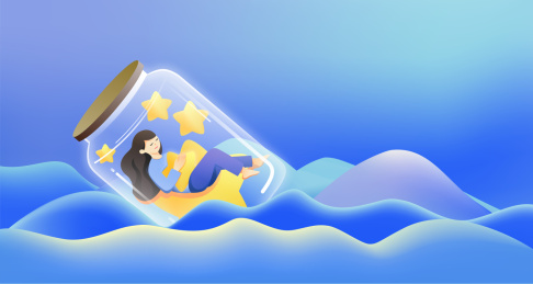 风浪里的漂流瓶
