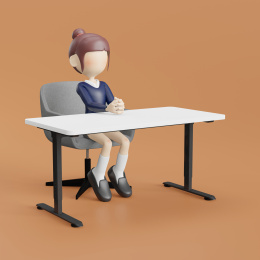 3D 坐在扶手椅上的3D女子