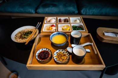 健康生活方式营养丰富各类食品早餐