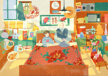 和爷爷一起的午后 