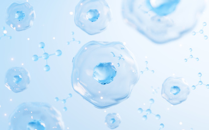 生物细胞结构生物科技概念3D渲染