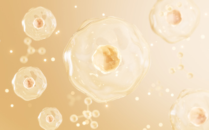 生物细胞结构生物科技概念3D渲染