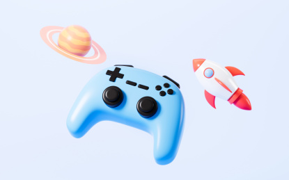 游戏手柄与行星3D渲染