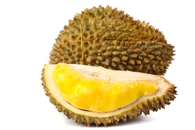 白底上的金枕头榴莲