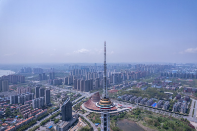 中国湖南省株洲城市天际线