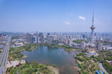 中国湖南省株洲神农城风光