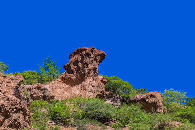 河北省张家口市安家沟蛤蟆岩石自然景观