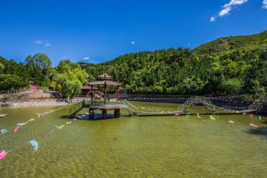 河北省张家口市安家沟森林公园琴池环境建筑