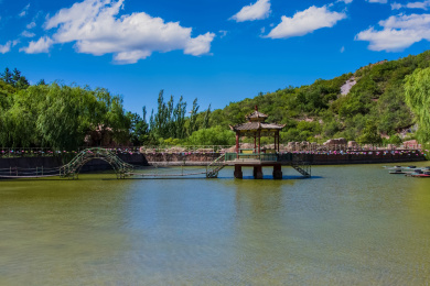 河北省张家口市安家沟森林公园琴池环境建筑