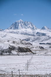 塔公草原上的雅拉雪山