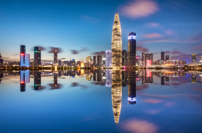 中国广东深圳人才公园夜景风光