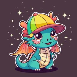 可爱萌小恐龙猛兽IP矢量头像装饰背景图案