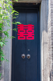 广州番禺沙湾古镇中式传统岭南老民居木门