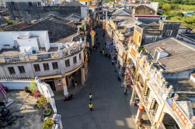 珠海斗门骑楼老街电影拍摄地布景