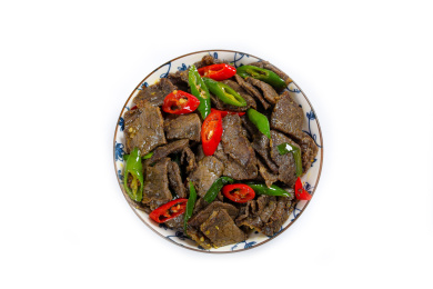 香辣美味特色菜辣椒炒牛肉干巴