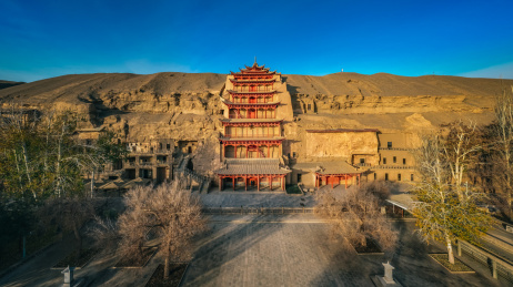 清晨莫高窟