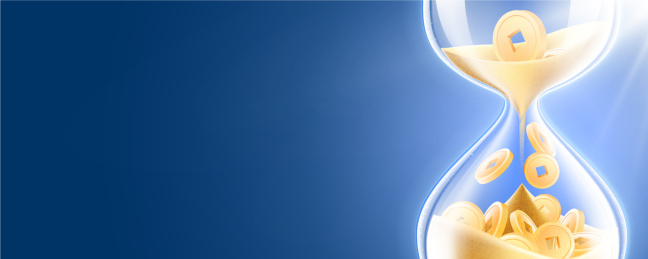 沙漏金融商务概念插画