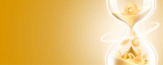 商务金融概念沙漏插画