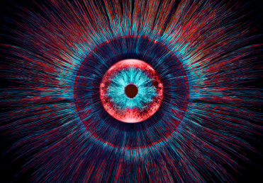 彩色的神秘眼球高分辨率