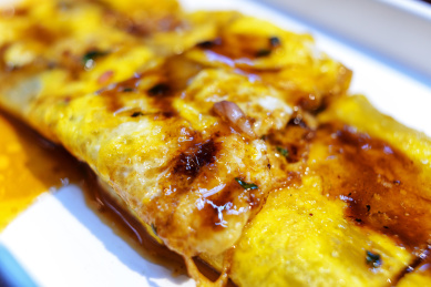 中国东北鸡西特色美食烤冷面