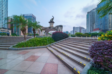 南宁城市中心金湖广场摩天大楼现代建筑