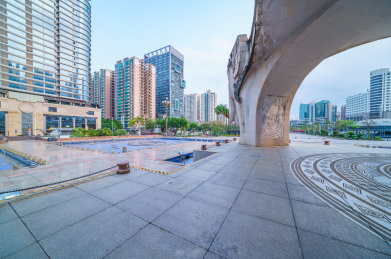 南宁城市中心金湖广场摩天大楼现代建筑
