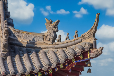 河南省濮阳市龙源景区龙兽斗拱装饰园林建筑