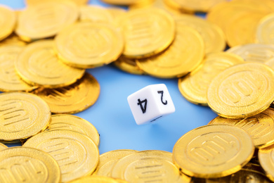 金融赌博骰子和金币