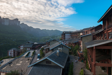 湖北恩施大峡谷地质公园女儿寨景观