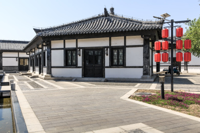 中国山东省广饶县孙子文化园仿春秋乐安古镇