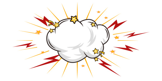 潮流卡通矢量气泡星星闪电对话框文本框