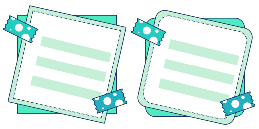 小清新矢量卡通便签贴纸文本框圆点胶带