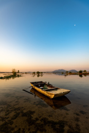 山东济宁邹城孟子湖夏天自然风景景观