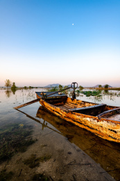 山东济宁邹城孟子湖夏天自然风景景观