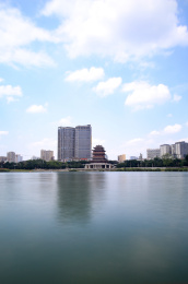 广西南宁畅游阁城市风光建筑