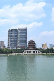 广西南宁畅游阁城市风光建筑