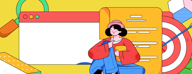 求职面试的人员扁平矢量概念运营手绘插画