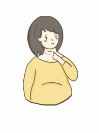 手指脖子皱纹的女人手绘插画元素